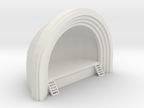 Concert Band Shell - HO 87:1 Scale in White Natural Versatile Plastic