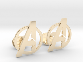  Avengers Cufflinks in 14k Gold Plated Brass
