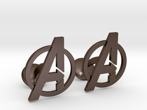  Avengers Cufflinks in Polished Bronze Steel