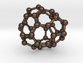 0235 Fullerene C42-14 c1 in Polished Bronze Steel