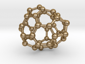 0235 Fullerene C42-14 c1 in Polished Gold Steel