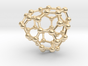 0236 Fullerene C42-15 c1 in 14k Gold Plated Brass