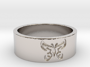 25 Butterfly v4 Ring Size 7 in Rhodium Plated Brass