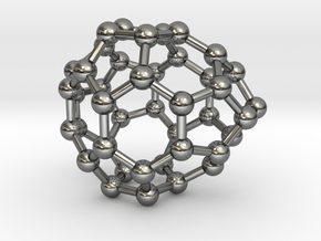 0237 Fullerene C42-16 c2v in Fine Detail Polished Silver