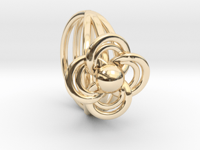 FlowerRing Size 60 in 14K Yellow Gold