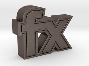 fx  in Polished Bronzed Silver Steel