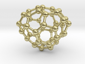 0238 Fullerene C42-17 c1 in 18k Gold Plated Brass