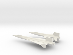 1/285 NAA X-15 + X-15 DELTA WING ROCKET PLANES in White Natural Versatile Plastic