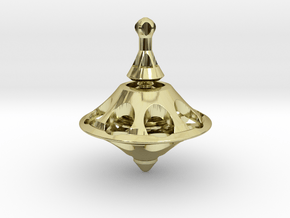 ALIEN Spinning Top in 18k Gold Plated Brass
