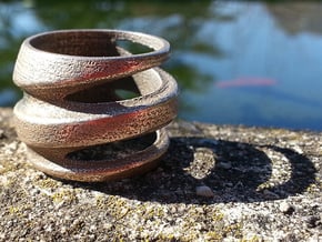 BASHIBA Spiral (16.50 mm) in Polished Bronzed Silver Steel
