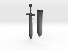 Sword letter opener in Polished and Bronzed Black Steel