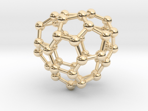 0240 Fullerene C42-19 cs in 14k Gold Plated Brass