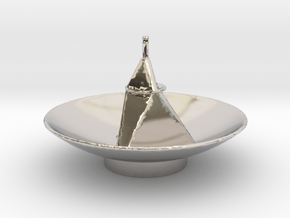 New Horizon's Antenna in Rhodium Plated Brass