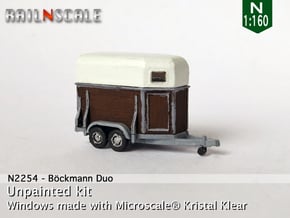 Böckmann Duo Pferdeanhänger (N 1:160) in Smooth Fine Detail Plastic