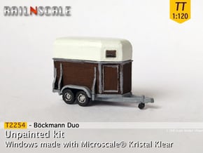 Böckmann Duo Pferdeanhänger (TT 1:120) in Smooth Fine Detail Plastic