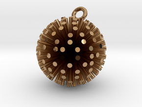 Sea Urchin Pendant in Polished Brass