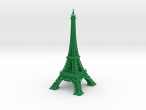 Eiffel Tower in Green Processed Versatile Plastic