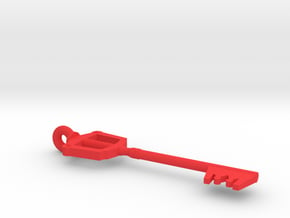 Keyblade Pendant in Red Processed Versatile Plastic
