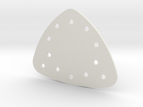 Triangle Gem Setting Plate in White Natural Versatile Plastic