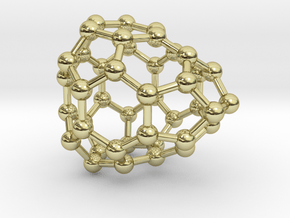0242 Fullerene C42-21 c2v in 18k Gold Plated Brass