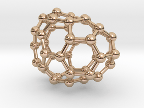 0243 Fullerene C42-22 cs in 14k Rose Gold Plated Brass