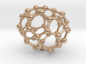 0244 Fullerene C42-23 c2 in 14k Rose Gold Plated Brass