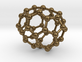 0244 Fullerene C42-23 c2 in Polished Bronze