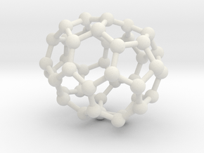 0244 Fullerene C42-23 c2 in White Natural Versatile Plastic