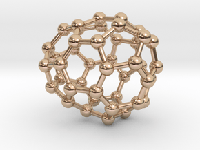 0245 Fullerene C42-24 c1 in 14k Rose Gold Plated Brass