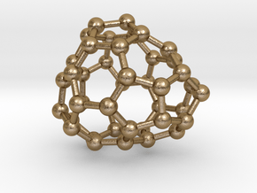 0246 Fullerene C42-25 c1 in Polished Gold Steel