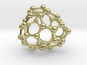 0246 Fullerene C42-25 c1 in 18k Gold Plated Brass