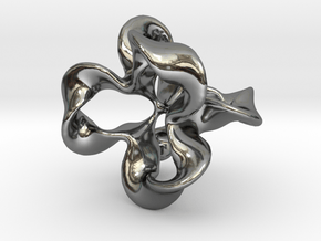 Tetra Loops - small, fat in Fine Detail Polished Silver