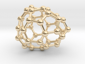 0247 Fullerene C42-26 c1 in 14k Gold Plated Brass