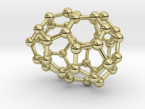 0248 Fullerene C42-27 c2 in 18k Gold Plated Brass