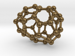 0248 Fullerene C42-27 c2 in Polished Bronze