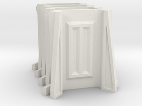 Sci-Fi Barrier / Wall / Corridor Corner (Set x4) in White Natural Versatile Plastic