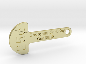 Quarter Shopping Cart Key in 18k Gold