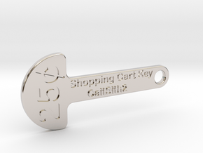 Quarter Shopping Cart Key in Platinum
