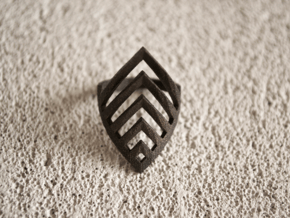 "Rifiron" Ring -  Size Small in Matte Black Steel