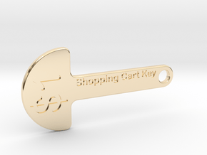 Loonie Shopping Cart Key in 14K Yellow Gold
