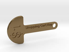 Loonie Shopping Cart Key in Polished Bronze