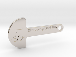 Loonie Shopping Cart Key in Platinum