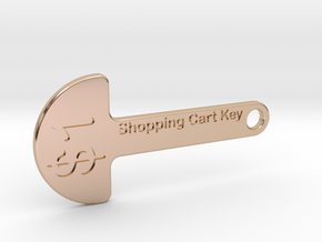 Loonie Shopping Cart Key in 14k Rose Gold Plated Brass
