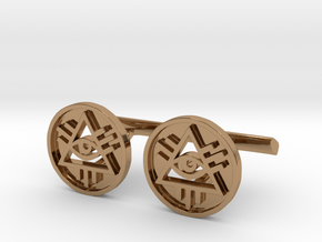 Illuminati Cufflinks in Polished Brass