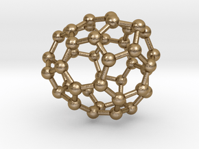 0251 Fullerene C42-30 c1 in Polished Gold Steel
