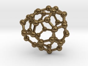 0250 Fullerene C42-29 c1 in Polished Bronze