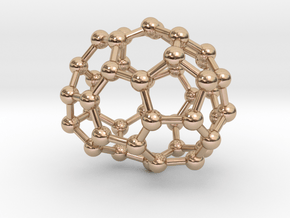 0252 Fullerene C42-31 c2 in 14k Rose Gold Plated Brass