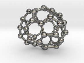 0252 Fullerene C42-31 c2 in Fine Detail Polished Silver