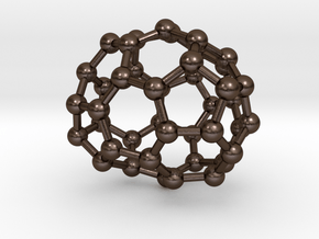 0252 Fullerene C42-31 c2 in Polished Bronze Steel