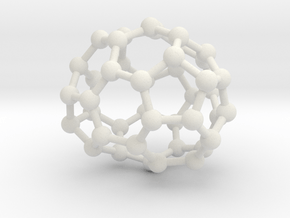0252 Fullerene C42-31 c2 in White Natural Versatile Plastic